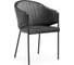 Стул на металлокаркасе Woodville Kortni dark grey / black 15703 1