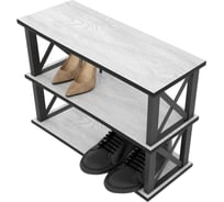 Обувница Эвент Лофт ОЛ 750х300х490 Белый бетон пайн