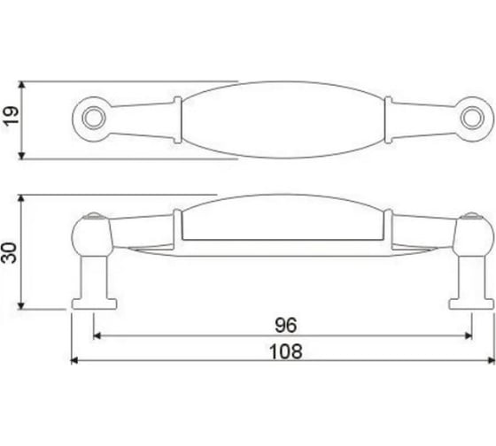 Ручка-скоба Brante FF Н0035426 96 мм. золотой орнамент 606527