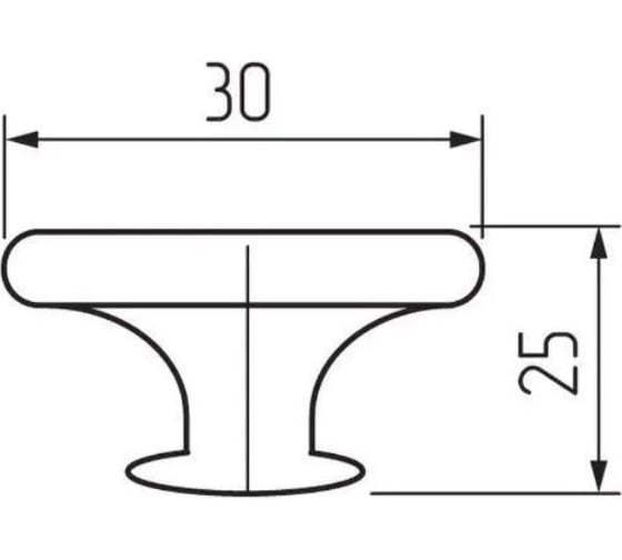 Ручка-кнопка Brante RK.1423.30.BK чёрная 606539