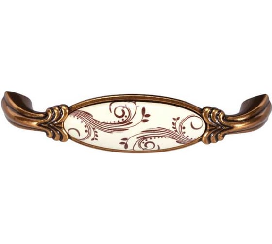 Ручка-скоба Brante RS.1114.96.OAB керамика-старинная латунь 606532