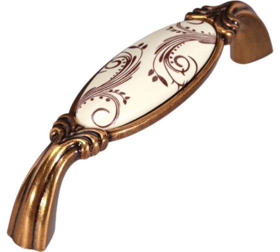 Ручка-скоба Brante RS.1114.96.OAB керамика-старинная латунь 606532