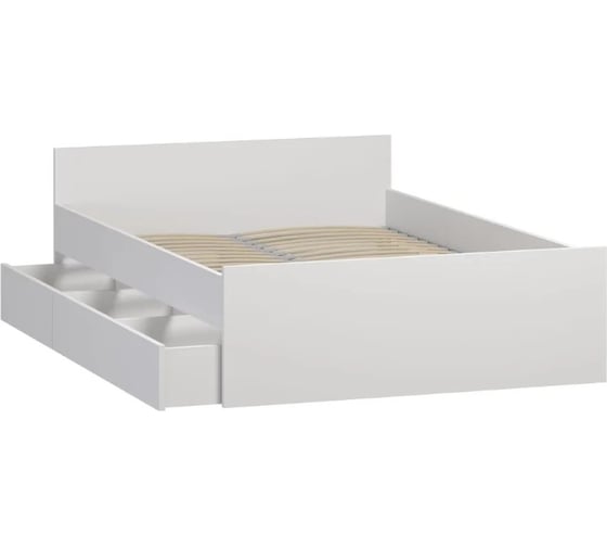 Ящик выкатной для кроватей Шведский Стандарт СИРИУС и ОРИОН, 138x60x22 см, белый 2.01.09.130.1