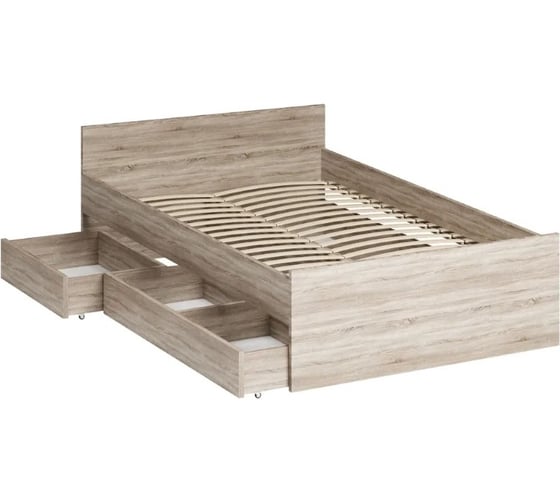 Ящик выкатной для кроватей Шведский Стандарт СИРИУС и ОРИОН, 138x60x22 см, бежевый, дуб сонома 2.01.09.130.3