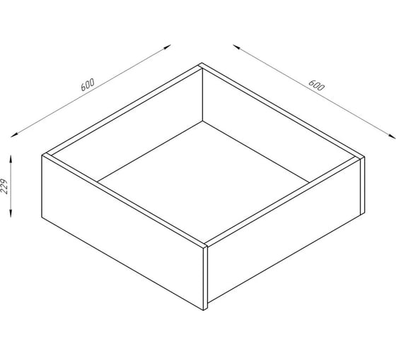 Ящик выкатной для кроватей Шведский Стандарт СИРИУС и ОРИОН, 60x60x22 см, бежевый, дуб сонома 2.01.09.120.3
