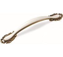 Ручка-скоба СЛОРОС бронза полированная/белый FS-141 096 бпб х