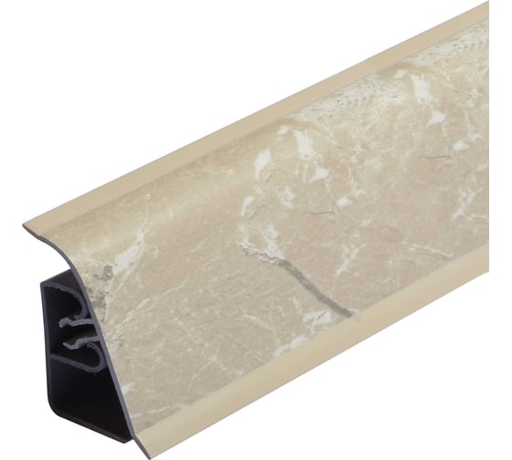 Плинтус для столешницы Thermoplast АР850 850-1330 Мрамор серебристый 37х24х3000 (ф-ра 1214/087) АР850-1330