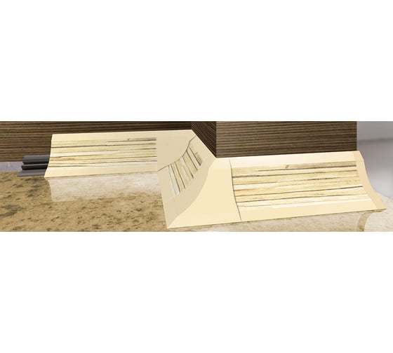 Комплект фурнитуры Cezar BL33-085 (284) DIY к 105 (2 заглушки, 1 внутренний угол, 1 внешний угол) BL33.085.SET (1H)