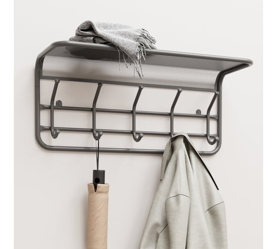 Вешалка ЗМИ с полкой Гранада 21 GRANADA 21 hanger with shelf графит ВСПГ21 Гр ВСПГ21 ГР