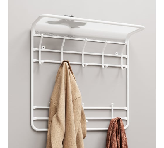 Вешалка ЗМИ с полкой Гранада 22 GRANADA 22 hanger with shelf белый ВСПГ22 Б