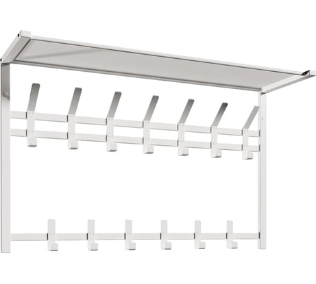 Вешалка ЗМИ с полкой 2-х ярусная Торонто 32, hanger with shelf белый ВСПТ32 Б
