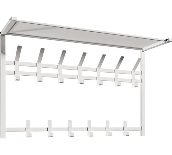 Вешалка ЗМИ с полкой 2-х ярусная Торонто 32, hanger with shelf белый ВСПТ32 Б