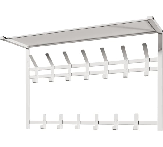 Вешалка ЗМИ с полкой 2-х ярусная Торонто 32, hanger with shelf белый ВСПТ32 Б