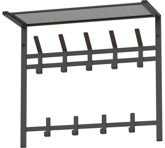 Вешалка ЗМИ с полкой 2-х ярусная Торонто 22, hanger with shelf графит ВСПТ22 ГР