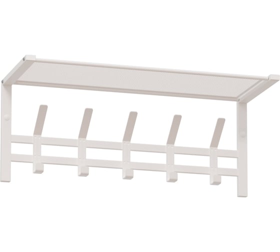 Вешалка ЗМИ с полкой Торонто 21, hanger with shelf белый ВСПТ21 Б