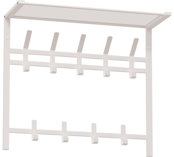 Вешалка ЗМИ с полкой 2-х ярусная Торонто 22, hanger with shelf белый ВСПТ22 Б 1