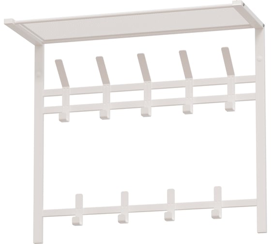 Вешалка ЗМИ с полкой 2-х ярусная Торонто 22, hanger with shelf белый ВСПТ22 Б