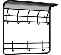 Вешалка ЗМИ с полкой Гранада 22 GRANADA 22 hanger with shelf черный ВСПГ22 Ч