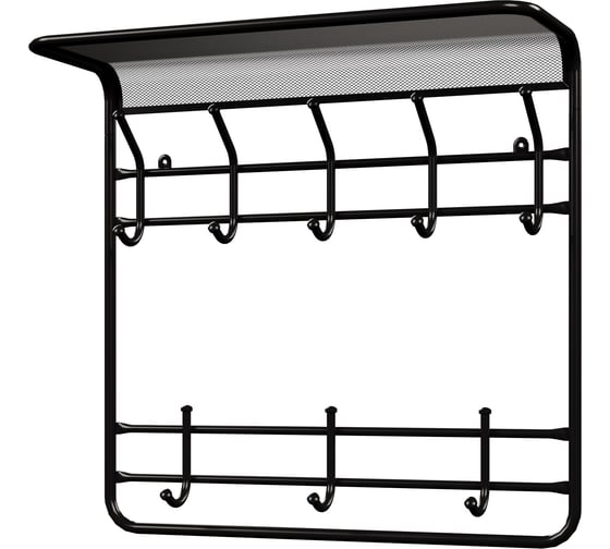 Вешалка ЗМИ с полкой Гранада 22 GRANADA 22 hanger with shelf черный ВСПГ22 Ч