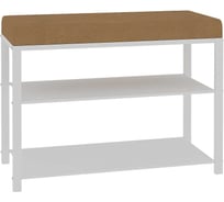 Банкетка ЗМИ Торонто 23S TORONTO 23S banquet&shoes цвет каркаса белый, цвет сиденья бежевый БТ23СББ