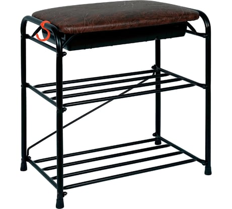 Подставка для обуви ЗМИ Альфа 13 с сиденьем и ящиком черный ПДОА13СЯ Ч