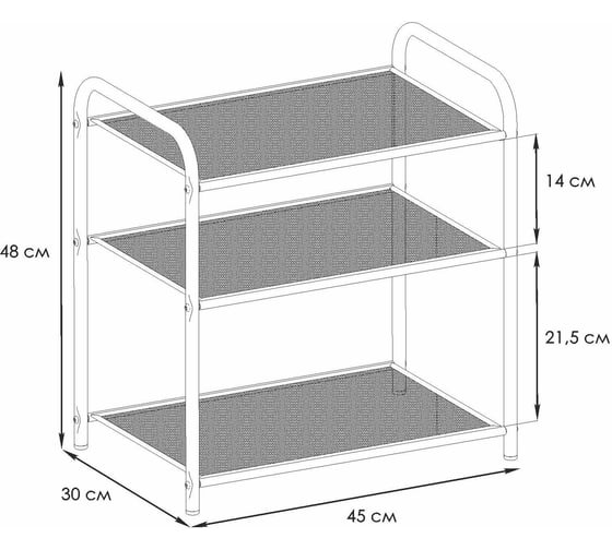 Подставка для обуви ЗМИ Верона 13 VERONA 13 shoe rack черный ПДОВ13 Ч