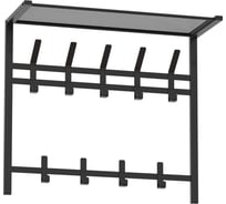 Вешалка ЗМИ с полкой 2-х ярусная Торонто 22, hanger with shelf черный ВСПТ22 Ч