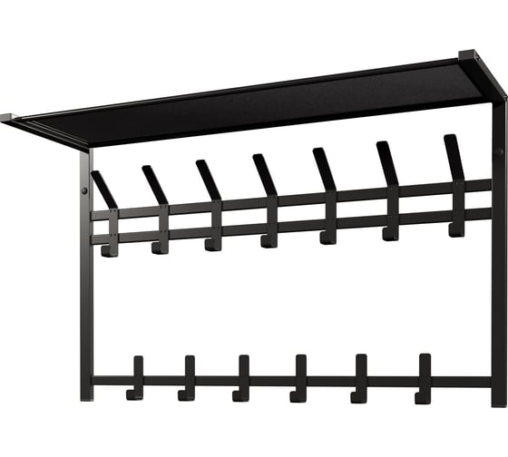 Вешалка ЗМИ с полкой 2-х ярусная Торонто 32, hanger with shelf черный ВСПТ32 Ч