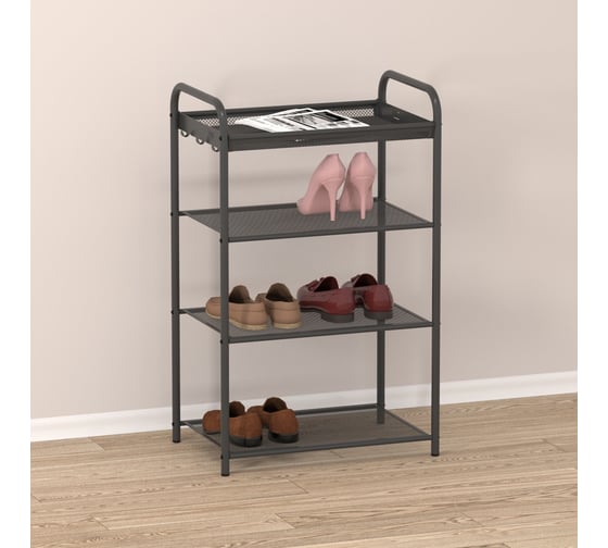 Подставка для обуви ЗМИ Верона 14 VERONA 14 shoe rack графит ПДОВ14 ГР