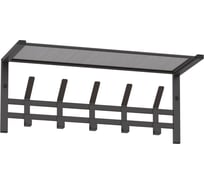 Вешалка ЗМИ с полкой Торонто 21, hanger with shelf графит ВСПТ21 ГР