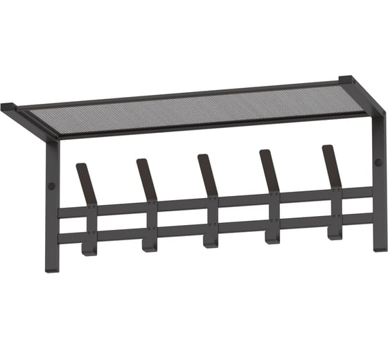 Вешалка ЗМИ с полкой Торонто 21, hanger with shelf графит ВСПТ21 ГР