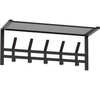 Вешалка ЗМИ с полкой Торонто 21, hanger with shelf черный ВСПТ21 Ч