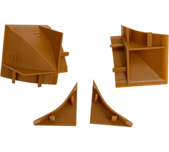 Комплект фурнитуры Cezar BL33-3U (703) DIY 703/285/343/1386/1422 (2 заглушки, 1 внутренний угол, 1 внешний угол) BL33.3U.SET