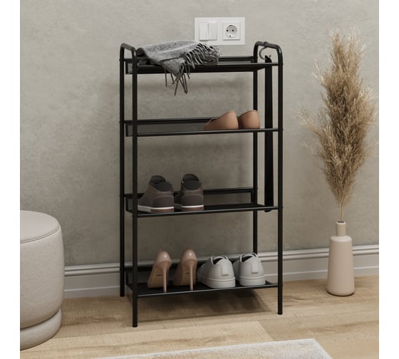 Подставка для обуви ЗМИ Женева 14 GENEVA shoe rack 14 черный ПДОЖ14 Ч