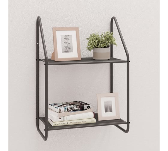 Этажерка настенная ЗМИ Барселона 12 BARCELONA 12 wall storage rack графит ЭНБ12 ГР ЭНБ12ГР