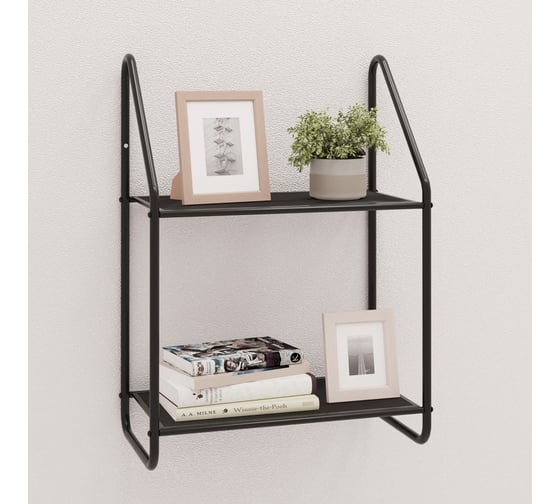 Этажерка настенная ЗМИ Барселона 12 BARCELONA 12 wall storage rack черный ЭНБ12 Ч ЭНБ12Ч