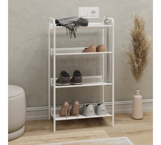 Подставка для обуви ЗМИ Женева 14 GENEVA shoe rack 14 белый ПДОЖ14 Б
