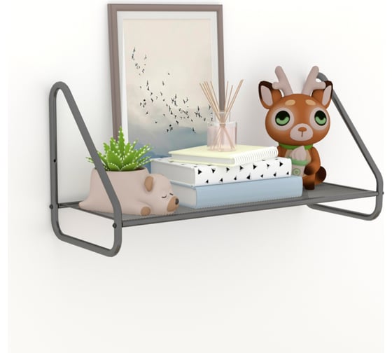 Полка настенная ЗМИ БАРСЕЛОНА 21 BARCELONA 21 wall shelf графит ПНБ21 ГР