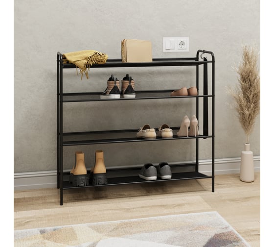 Подставка для обуви ЗМИ Женева 34 GENEVA shoe rack 34 черный ПДОЖ34 Ч