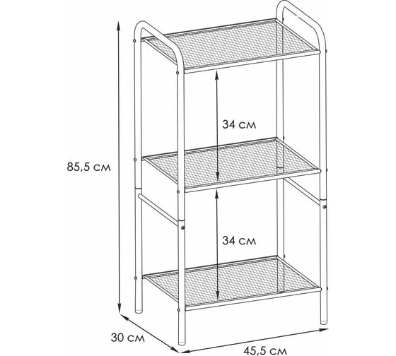 Стеллаж ЗМИ Валенсия 13 VALENCIA 13 Shelf rack цвет черный СТВ13Ч