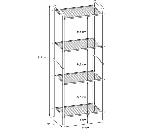 Стеллаж ЗМИ Валенсия 14 VALENCIA 14 Shelf rack цвет белый СТВ14Б