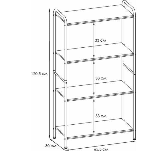 Стеллаж ЗМИ Валенсия 24 W VALENCIA 24 W Shelf rack черный СТВ24Д Ч