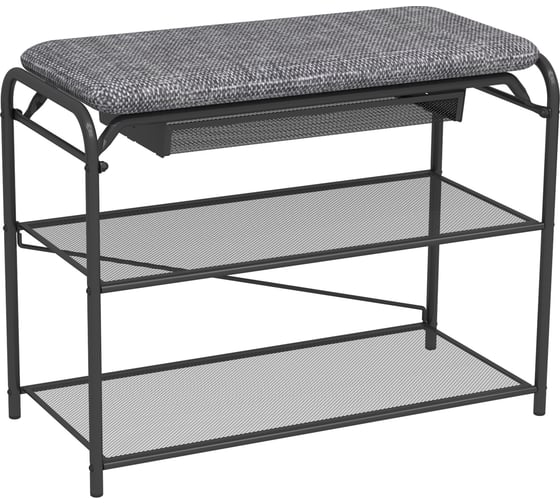 Подставка для обуви ЗМИ Гранада 23В с сиденьем и ящиком GRANADA 23В shoe bench графит ПДОГ23В Гр
