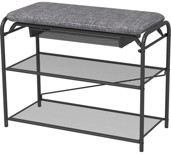 Подставка для обуви ЗМИ Гранада 23В с сиденьем и ящиком GRANADA 23В shoe bench графит ПДОГ23В Гр