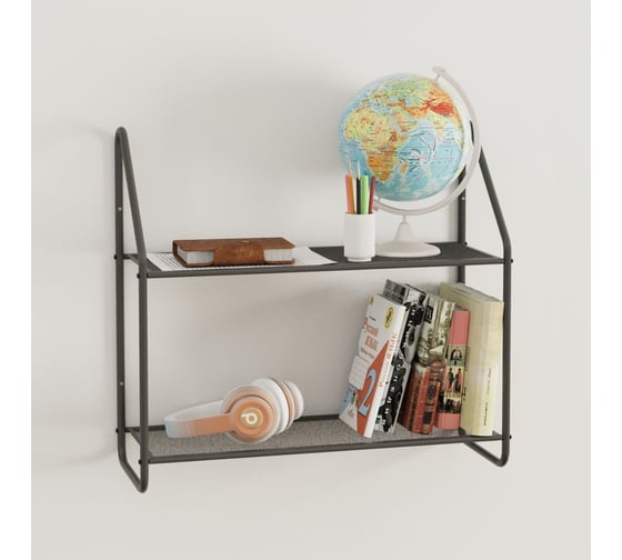 Этажерка настенная ЗМИ БАРСЕЛОНА 22 BARCELONA 22 wall storage rack графит ЭНБ22 ГР ЭНБ22ГР