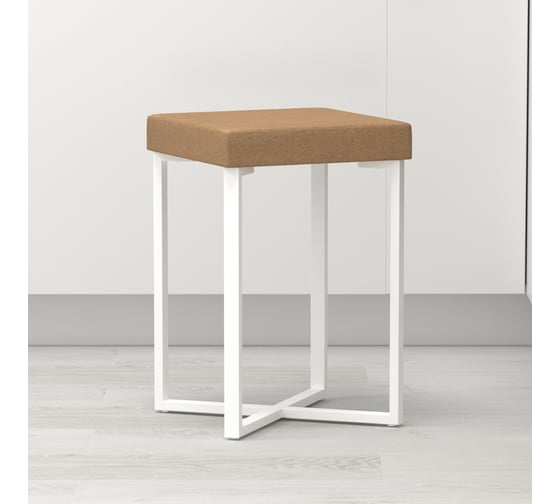 Табурет ЗМИ Торонто TORONTO stool, белый, цвет сиденья бежевый v.000 ТТ1 ББЕЖ