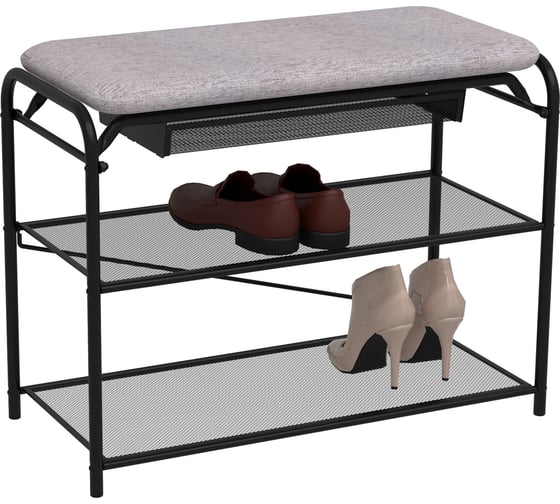 Подставка для обуви ЗМИ Гранада 23В с сиденьем и ящиком GRANADA 23В shoe bench черный ПДОГ23В Ч