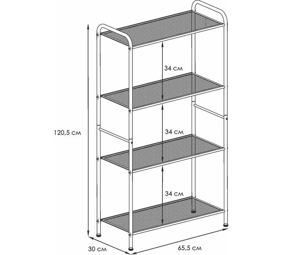 Стеллаж ЗМИ Валенсия 24 VALENCIA 24 Shelf rack графит СТВ24 ГР