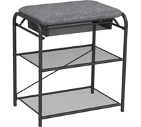 Подставка для обуви ЗМИ Гранада 13В с сиденьем и ящиком GRANADA 13В shoe bench графит ПДОГ13В Гр