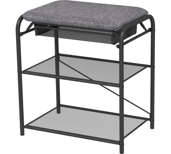 Подставка для обуви ЗМИ Гранада 13В с сиденьем и ящиком GRANADA 13В shoe bench графит ПДОГ13В Гр